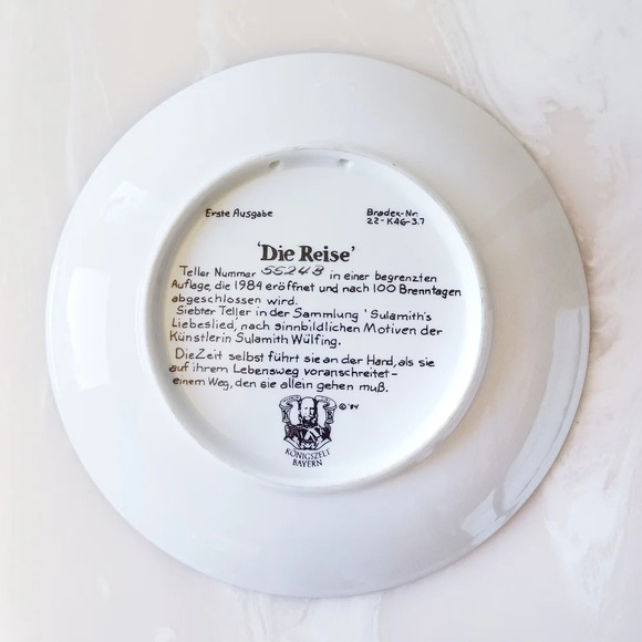 Vintage German Riese  "The Journey" Fairytail Plate Fairycore Angelcore - Picture 3 of 5